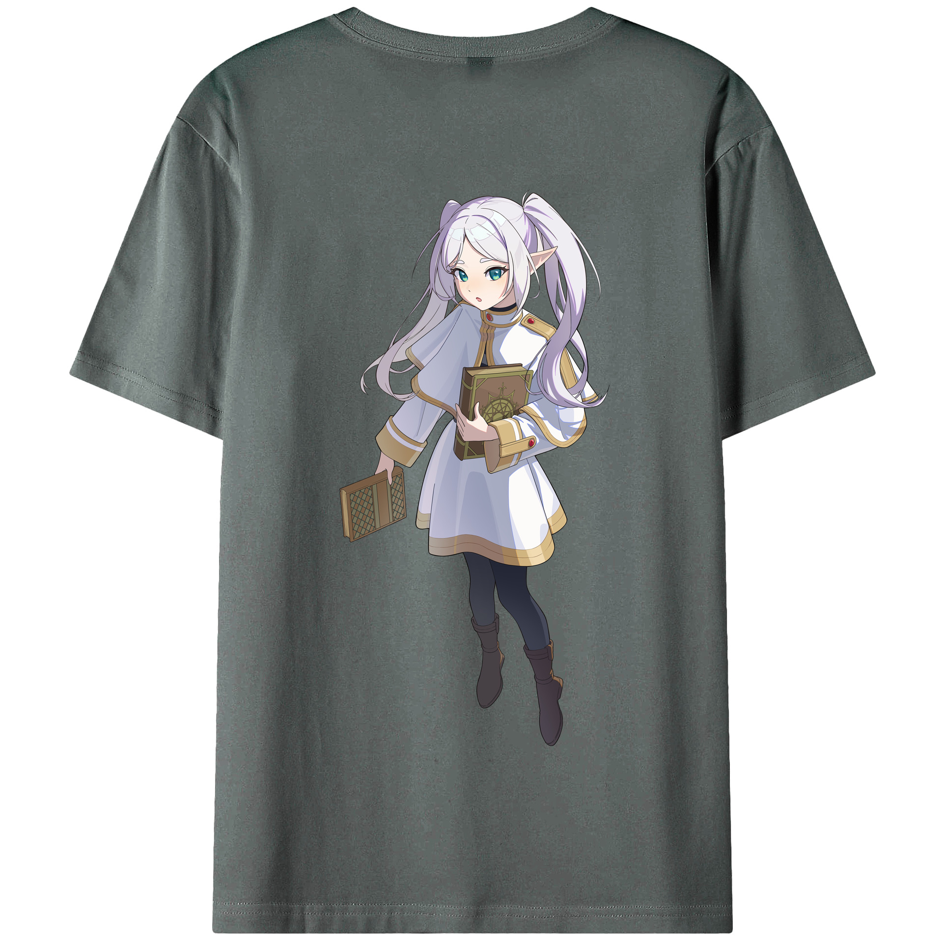（画像用） 葬送のフリーレン Frieren 綿100％半袖Tシャツ（背面プリント）
